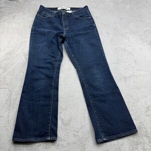 VTG Gap Bootcut Jeans Women 10 Ankle Dark Blue Stretch Mid Rise Y2K Retro Denim
